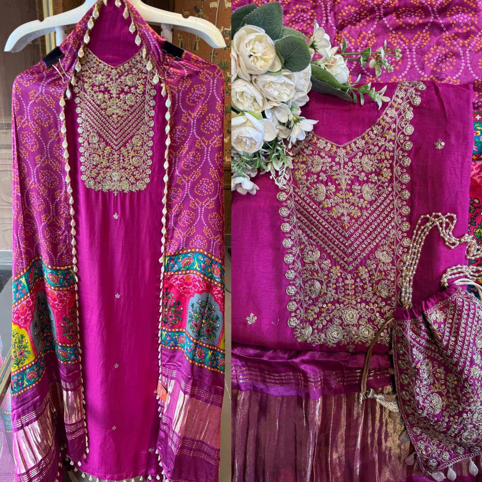 Pure Silk Shirt with Beautiful Dori